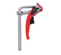 Abrazadera de mesa con trinquete Aleación de aluminio Accesorio de riel guía Herramienta de fijación para carpintería Servicio pesado Fuerza de sujeción de 540 lb Acero al cromo