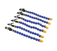 Abrazadera de mesa de banco de grado industrial con clips de acero inoxidable y brazos de polipropileno ajustables de 25 cm para soldadura y trabajo de montaje de PCB (6 brazos)