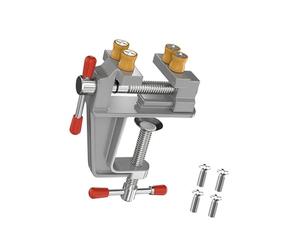 Abrazadera de mesa portátil ajustable, herramienta de prensa de fresado para taller, pasatiempos, tornillo de banco de aleación de aluminio compacto