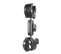 Abrazadera de montaje de aleación de aluminio de doble extremo, rotación de 360°, adaptador de montaje de abrazadera de mango de bicicleta para coche con dos juntas