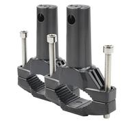 Abrazadera de montaje de extensión de soporte de foco universal para motocicleta, 2 piezas, para protección de barra de choque de motor de coche Base de bombilla Clips Soporte de Barra de Luz(2PCS)