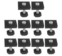 Abrazadera de montaje de panel solar ajustable para módulos de 30 mm, 35 mm y 40 mm, soporte final y central con tornillos M8, aluminio AL6005, para aleación T5, B (10 abrazaderas medianas de 30 mm)