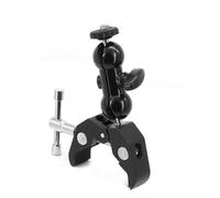 Abrazadera de montaje para cámara con adaptador de rótula doble, compatible con la jaula para cámara SmallRig con soporte para GoPro In