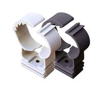Abrazadera de nylon para tubos de plástico y cobre universal. COLOR GRIS. Grapa Brida fontanería y electricidad. Instalación tuberías de cobre y plástico (50, 22mm cobre / 20-25mm plástico)