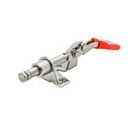 Abrazadera de palanca, 1 abrazadera de palanca de empuje y tracción de 45 kg, brazo de rosca interna, carrera de 16,7 mm, mango de 190°, base de brida (SS400)