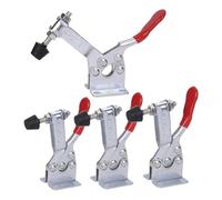 abrazadera de palanca Abrazadera de palanca Horizontal GH-201, juego abrazaderas liberación rápida, herramienta manual carpintería con Clip Vertical resistente, 2/4/5 Uds(2pcsGH-201-A)