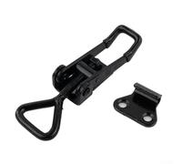 Abrazadera de palanca GH-4001 de acero resistente para cierre de cerrojo de 99.8 kg, color negro, cierre de bloqueo ajustable para caja de herramientas, puerta de armario, 90 x 27 mm