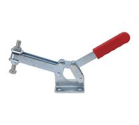 Abrazadera de palanca grande con fuerza de sujeción de 630 kg, abrazadera horizontal de liberación rápida de servicio pesado, accesorio de hierro y plástico con mango de 90° para