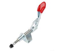 Abrazadera de palanca para herramienta manual, capacidad de sujeción de 90 kg, tipo push-pull con mango cubierto, construcción de hierro galvanizado, eje M4x20, émbolo de 30 mm