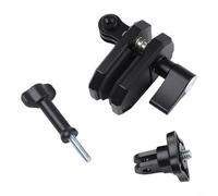 Abrazadera de parabrisas de aleación de aluminio para cámaras de acción de motocicleta para DJI y para Osmo 360 compatible con soporte con doble agarre forrado de goma seguro