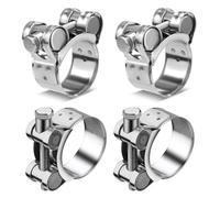 Abrazadera de Perno Articulado, Rango de Sujeción 44 a 47mm, 4 Piezas Abrazaderas de Perno de Acero Inoxidable, Abrazadella de Manguera Ajustables, Abrazadella para Tubo de Escape