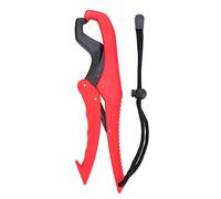 Abrazadera de Pesca Flotante Engranaje ABS Labio Agarre Alicates Pinza de Pescado con Cuerda Ajustable(L-Red)