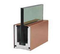 Abrazadera de poste de barandilla de barandilla de vidrio de aluminio rosa para piscina, 5 m, para cubiertas de interior/exterior, uso comercial, barrera de seguridad