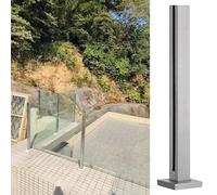 Abrazadera de poste de barandilla de vidrio, sistema de balaustre duradero para escaleras, balcón y cubiertas de jardín