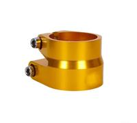 Abrazadera de poste de sillín de bicicleta 31,8 mm Perno de aleación de aluminio de liberación rápida para ciclismo de carretera MTB (dorado)