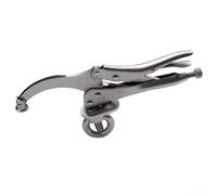 Abrazadera de prensa de taladro de bloqueo de 9 pulgadas para carpintería, acero al carbono con acabado chapado en zinc, profundidad de garganta de 2.5 pulgadas, apertura máxima de mandíbula de 2.75