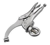 Abrazadera de prensa de taladro de bloqueo de 9 pulgadas para carpintería, acero al carbono con chapado en zinc, profundidad de garganta de 2.5 pulgadas, apertura máxima de mandíbula, compatible con