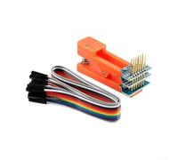Abrazadera de programación de PCB 2.54mm 2x6-Pin, accesorio de contacto confiable para Arduino para STM32, herramienta de depuración Orange ABS Shell Design(F)