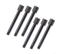 Abrazadera de puente de trémolo para guitarra eléctrica, tornillos de cuerda en latón, paquete de 6 para bloqueo de cuerda sólida (negro)