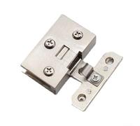 Abrazadera de puerta de gabinete Bisagra de vidrio Aleación de zinc Muebles Hardware para vitrinas Adecuado para 4 7mm y 5 10mm Puertas de vidrio (L)