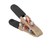 Abrazadera de puesta a tierra para soldadura de latón 500 A, pinza de tierra de servicio pesado con apertura de 60 mm, abrazadera de puesta a tierra conductiva antioxidante para (Cubierta negra)