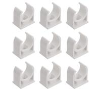 Abrazadera de PVC en Forma Tubo y Manguera, Beige | Instalación Rápida, Soporte Seguro en Pared, Ligera y Resistente Corrosión, para Electricistas E Hvac