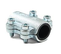 Abrazadera de reparación 1" - Hierro maleable - DVGW - Estanqueidad para tuberías de acero - Agua y aire comprimido