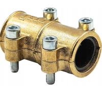 Abrazadera de reparación Gebo 18 mm DVGW - Abrazadera de latón con junta EPDM - Para tuberías de cobre - Estanca para agua potable