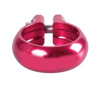 Abrazadera de repuesto para tija de sillín para bicicletas de equilibrio, construcción de aluminio, compatible con tijas de sillín de 22,5 mm y 25,4 mm (rojo rosa 25,4 mm)