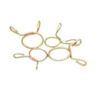 Abrazadera de resorte alambre acero Mn65 ajustable, 3,7 a 29,5 mm, con anillo galvanizado for manguera individual, for cable tubería, 20, 30 y 50 unidades(4.5mm(50pcs))