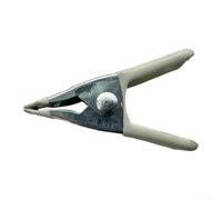 Abrazadera de resorte de metal de 5 cm con almohadillas de goma para carpintería, agarre de marco en A resistente para sujetar hojas de plástico, tela, proyectos de bricolaje (blanco)