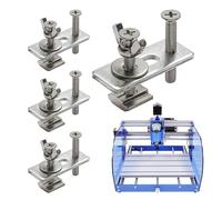 Abrazadera de riel, Abrazaderas de sujeción de riel en T - Paquete de 4 placas de prensa con abrazadera de en T | Accesorios de en T, herramienta para trabajar la madera, abrazaderas de banc