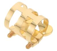 Abrazadera de saxofón Altos para boquilla con clip de metal para reparación de piezas de instrumentos de viento, accesorio de repuesto para boquilla