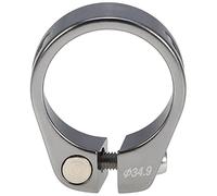 Abrazadera de Sillín de Bicicleta para 34.9mm (Color : Titanium)