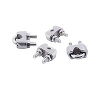 Abrazadera de sillín de clip de cable de acero inoxidable 4pcs para cuerdas de alambre de 5/32 pulgadas de 4 mm
