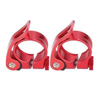 Abrazadera de Sillín para Bicicleta 31.8MM, Juego de 2 Piezas, Clip de Liberación Rápida, Compatible con Sillín de 27.2MM - Ajuste Fácil, Material de Aleación de Aluminio, Ligero (Día)