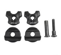 Abrazadera de sillín para rieles de sillín de carbono, 7 x 9 mm y 7 x 7 mm, mandíbulas ovaladas/redondas de acero, tija de sillín de bicicleta, negro, juego de 2 (7 x 7 mm)