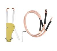 Abrazadera de soldadura a tope ajustable y alicates de soldadura por puntos con puntas de acero inoxidable, herramienta de chapa epoxi resistente a altas temperaturas para un control preciso de la