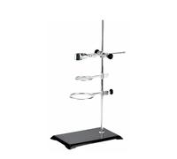 Abrazadera de soporte de hierro duradera, soporte de valoración de química estándar con clip for matraz y anillos