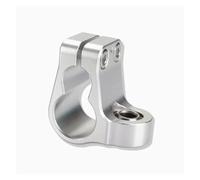 Abrazadera De Soporte para Cuadro Motocicleta con Amortiguación Titanio Piezas Modificación Código Transmisión Ángulo Fijo Amortiguador De Dirección Moto Universal(Silver with Point 90 °)