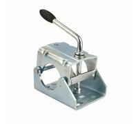 Abrazadera de Soporte para Remolque Abrazadera Tubo 60mm Soporte Rueda Timón Pinza Sujeción con Mango Ergonómico y Bloqueo Rápido Acero Galvanizado