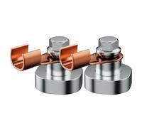 Abrazadera de suelo de soldadura magnética, 2 herramientas de fijación magnéticas de soldadura, abrazadera de modo magnético de soldadura, 500 A fuerte magnetismo, aplausos robustos de estabilidad en