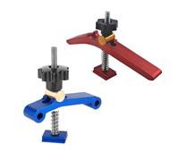 Abrazadera de sujeción con ranura en T de aleación de aluminio de acción rápida y resistente, herramienta fija for trabajar la madera en metal.(Blue)