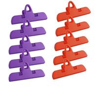 Abrazadera de sujeción de pantalla, clips grandes para bolsas de plástico, 10 unidades, cierre de pantalla de plástico, adecuado para cocina y hogar, diseño centrado en el ser humano con un agarre