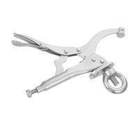 Abrazadera de Taladro de Columna para Mesa, Ajuste Fácil y Preciso | Acero al Carbono, Sujeción Firme Pieza, para Bricolaje y Carpintería, Color Plata