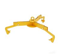 Abrazadera de tambor amarilla ajustable, capacidad de 794 lb (360), compatible con tambores de acero, plástico y fibra de 30 a 55 galones, accesorio automático de 3 puntos