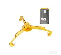 Abrazadera de tambor amarilla ajustable, capacidad de 794 lb (360), compatible con tambores de acero, plástico y fibra de 30 a 55 galones, accesorio automático de 3 puntos