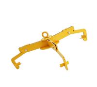 Abrazadera de tambor amarilla ajustable, capacidad de 794 lb (360), compatible con tambores de acero, plástico y fibra de 30 a 55 galones, accesorio automático de 3 puntos