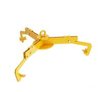 Abrazadera de tambor amarilla ajustable, capacidad de 794 lb (360), compatible con tambores de acero, plástico y fibra de 30 a 55 galones, accesorio automático de 3 puntos