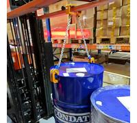 Abrazadera de tambor de carretilla elevadora resistente, abrazadera de elevación de barril de aceite de 1100 libras para semirremolques, horquillas de tractor y polipastos